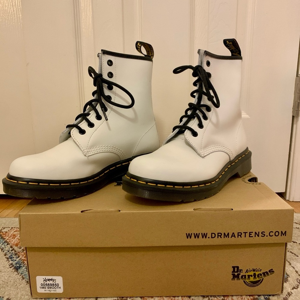 Dr. Martens white combat boot